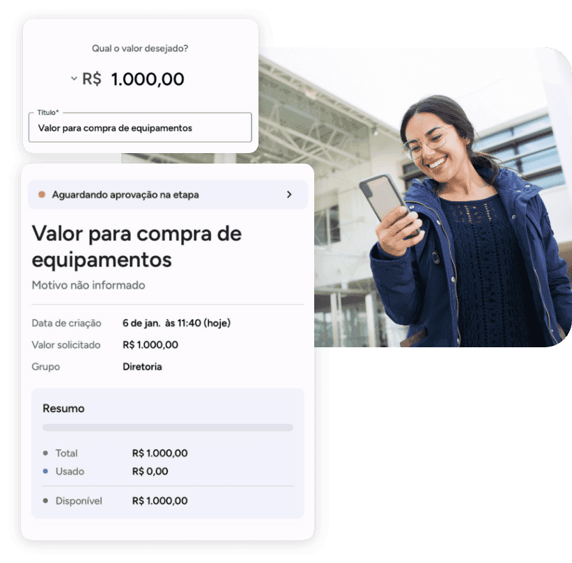 Aplicativo NotePay para controle de adiantamentos